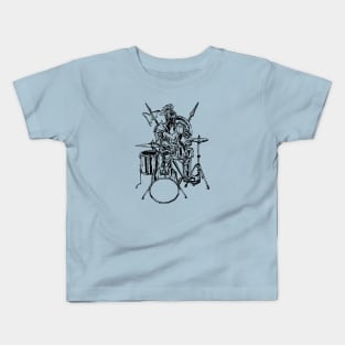 SEEMBO Knight Playing Drums Drummer Musician Drumming Band Kids T-Shirt